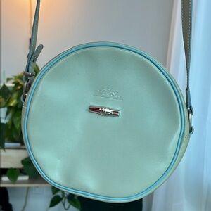 Vintage Teal Longchamp Purse - Leather